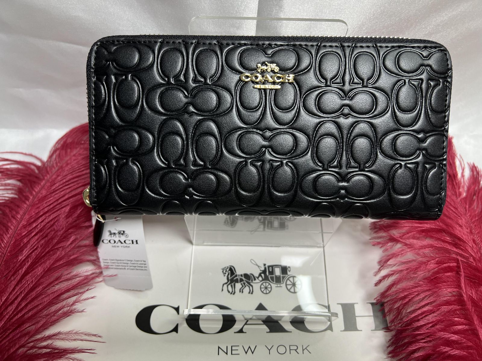 コーチ 財布 COACH 長財布 シグネチャー ラウンドファスナー