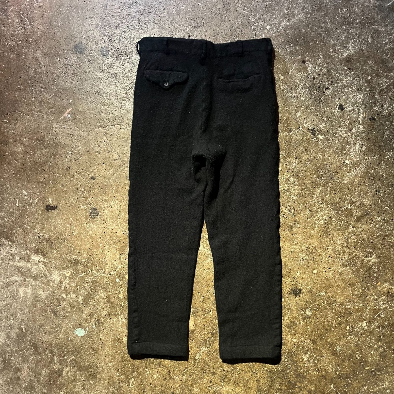 COMME des GARCONS HOMME PLUS ウール 縮絨パンツ M COMME des GARCONS HOMME 縮絨ウールサージセットアップスタイル