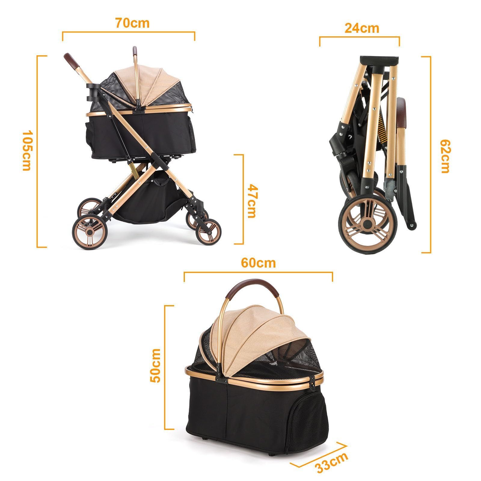 航空アルミ合金車体 後輪ブレーキ付