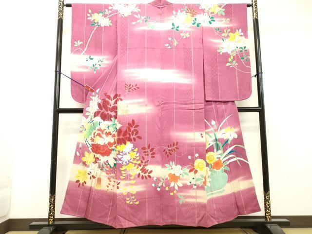 平和屋着物●訪問着　草花文　正絹　逸品　未使用　AABA4995np 平和屋着物○訪問着 草花文 正絹 逸品 未使用 AABA4995np 平和屋着物