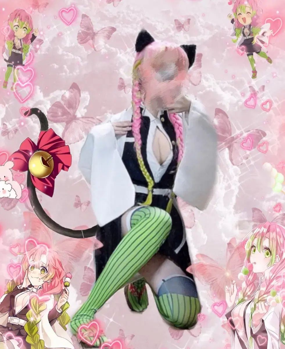 鬼滅の刃 甘露寺蜜璃 コスプレ フルセット 剣含む