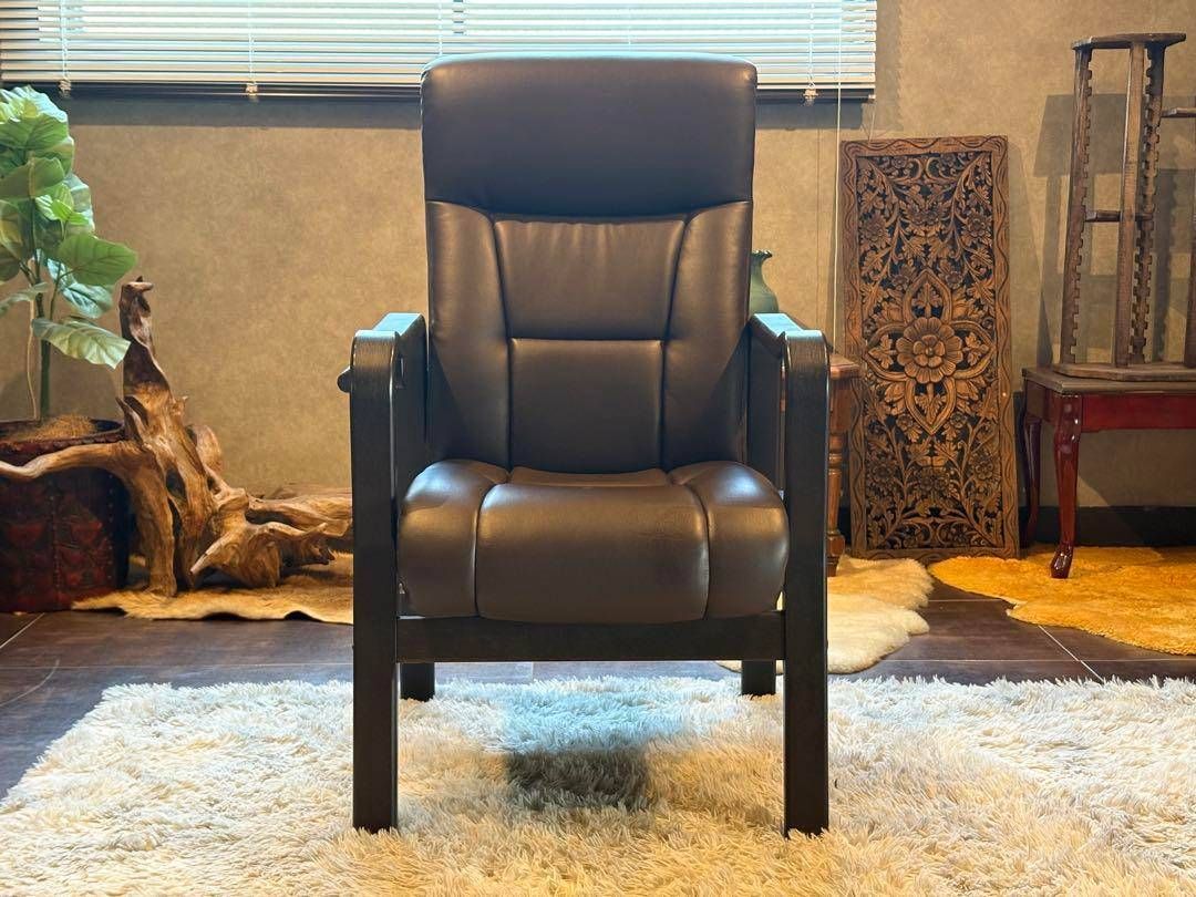 希少　フジファニチア　FUJIFUNITURE　リクライニングソファ　　nz 冨士ファニチア / FUJI FANITURE 本革 リクライニングソファ