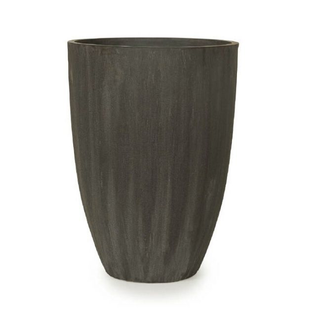 プランター 大型 植木鉢 円形 ファイバーポリレジン 鉢 おしゃれ ソンク ラウンドトール 直径400×高さ550 チャコールグレー 穴あり ガーデニング 園芸用品 庭 深型 オーナメント ガーデン ギフト 贈り物
