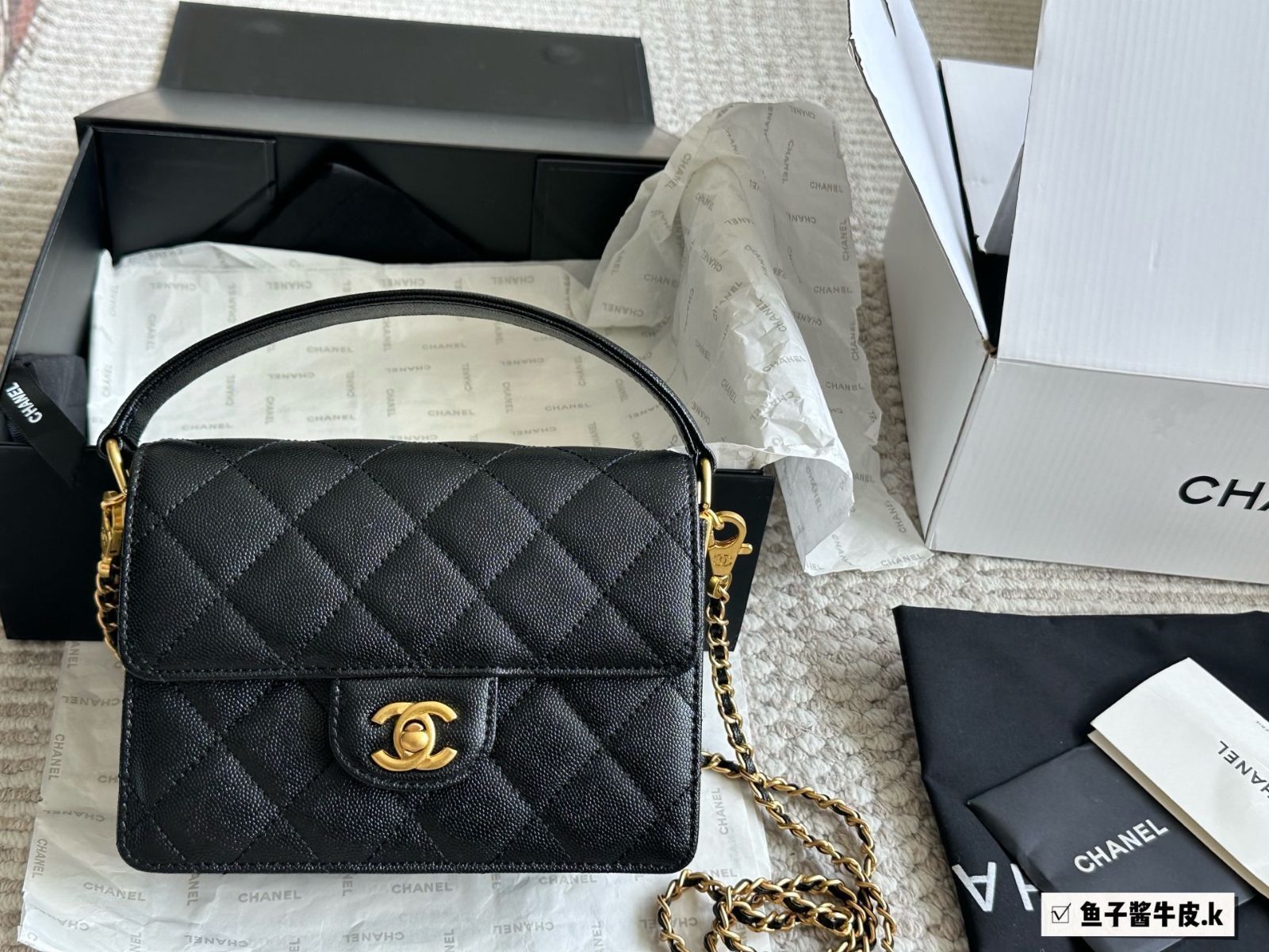24K CHANELCC ミニフラップバッグ シンプルキャビアスキン シャネル CHANEL マトラッセ アフィニティ ミニ AP2914 ベージュ
