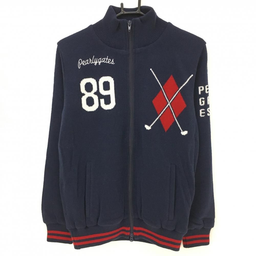 パーリーゲイツ ニットブルゾン 裏地付き ウール混 メンズ 4/M 楽天