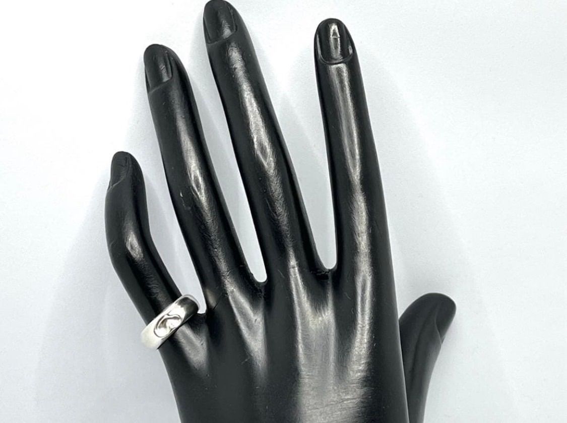 a096 Tiffany&Co. ティファニー カーブド ハート リング シルバー 925