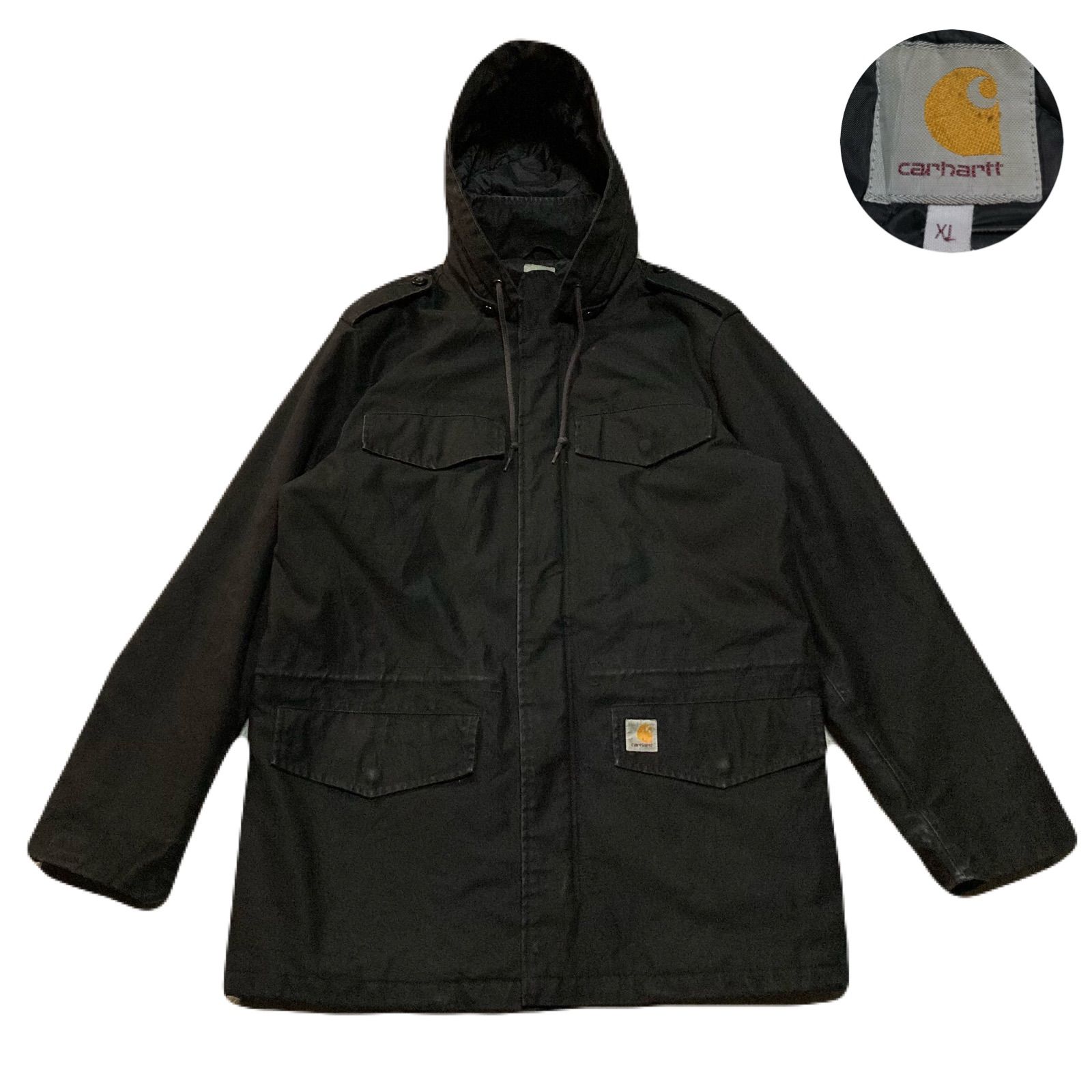 90's carhartt カーハート ヒックマンコート M ブラック フェード