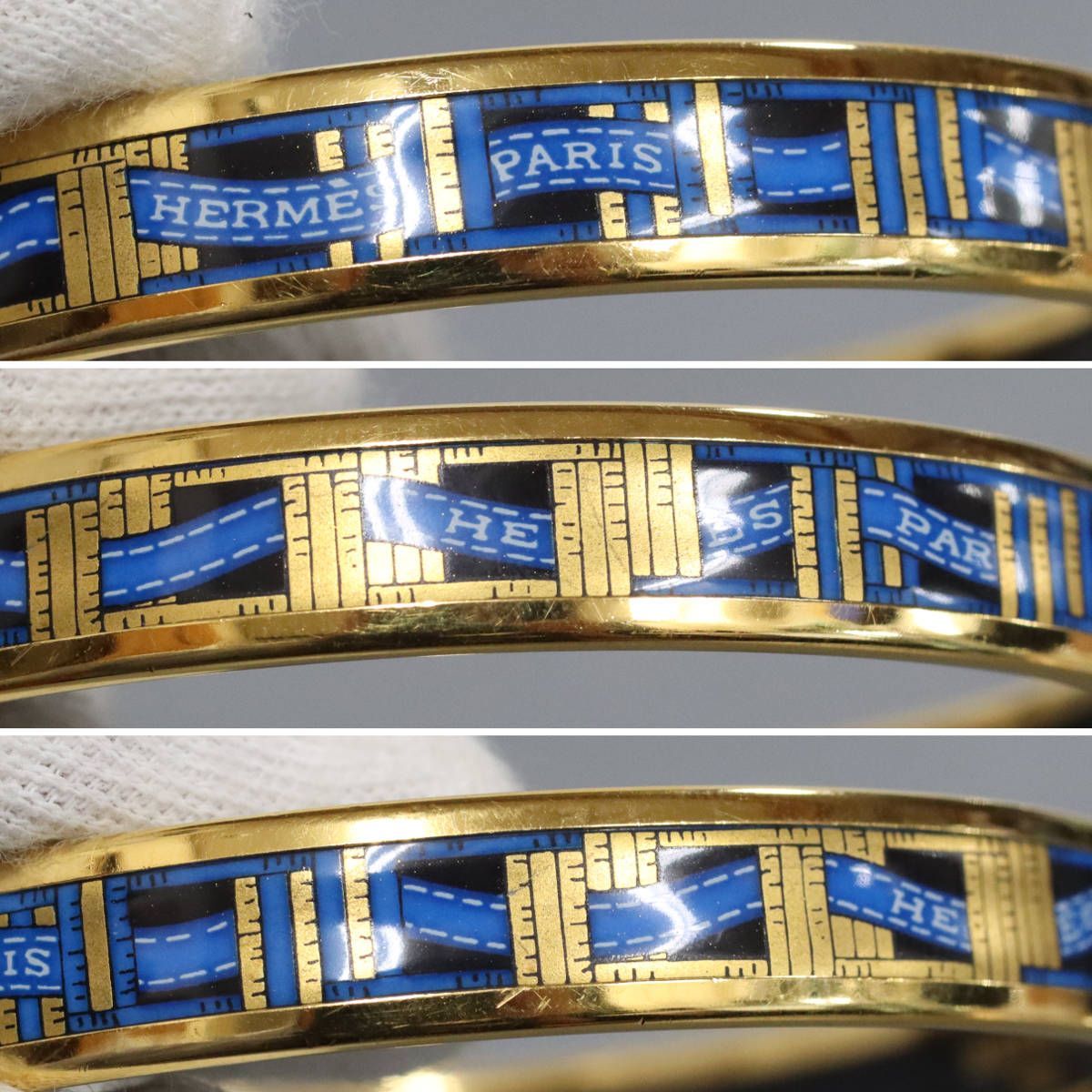 エルメス エマイユPM ブルーリボン柄 16.5cm - メルカリ