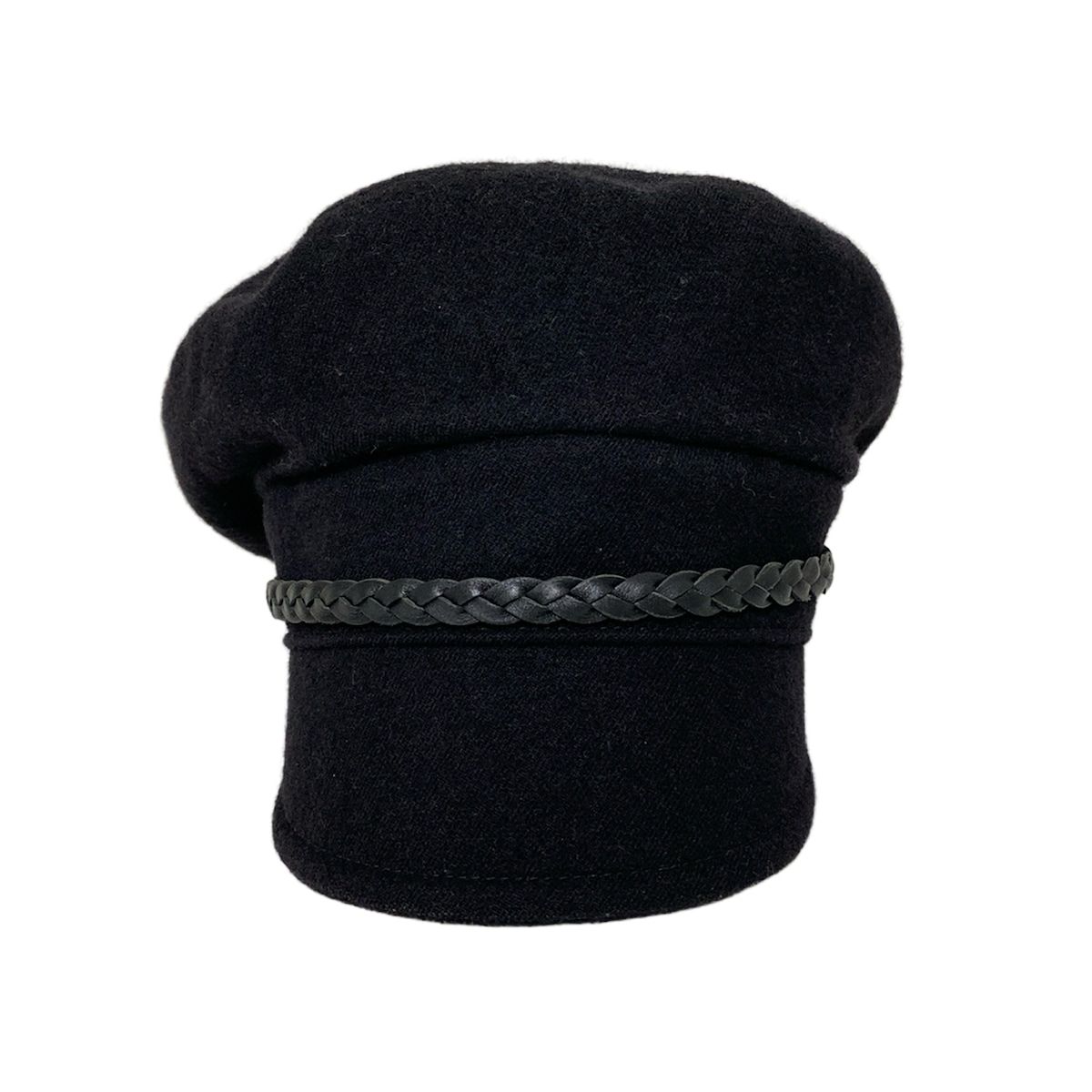 GUCCI グッチ 帽子 - 黒 帽子 その他 コットン ウール レザー