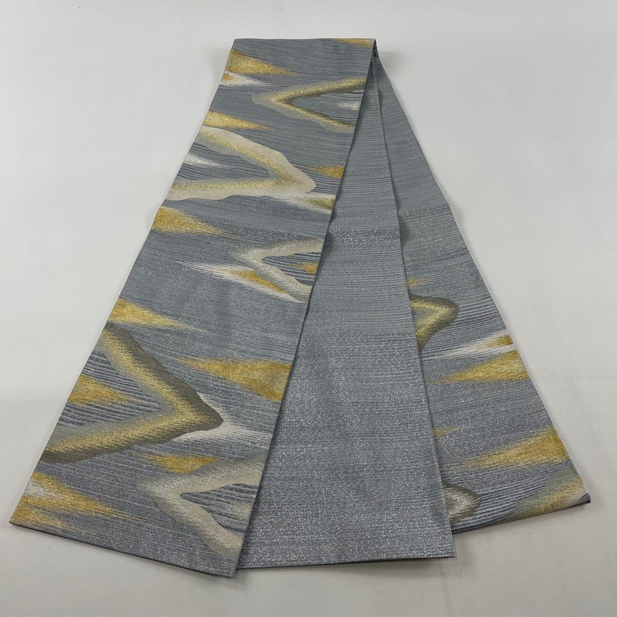 ★専用★【袋帯】すくい織　金糸がアクセント　多種糸を用いた深みのある色　未使用 袋帯 正絹 リサイクル袋帯 仕立て上がり 金色系 イタリア更紗文様 服部