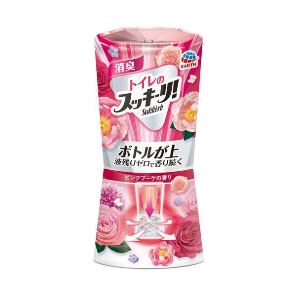 （まとめ） アース製薬トイレのスッキーリ！ ピンクブーケ 400mL 1セット（3個） 【×5セット】