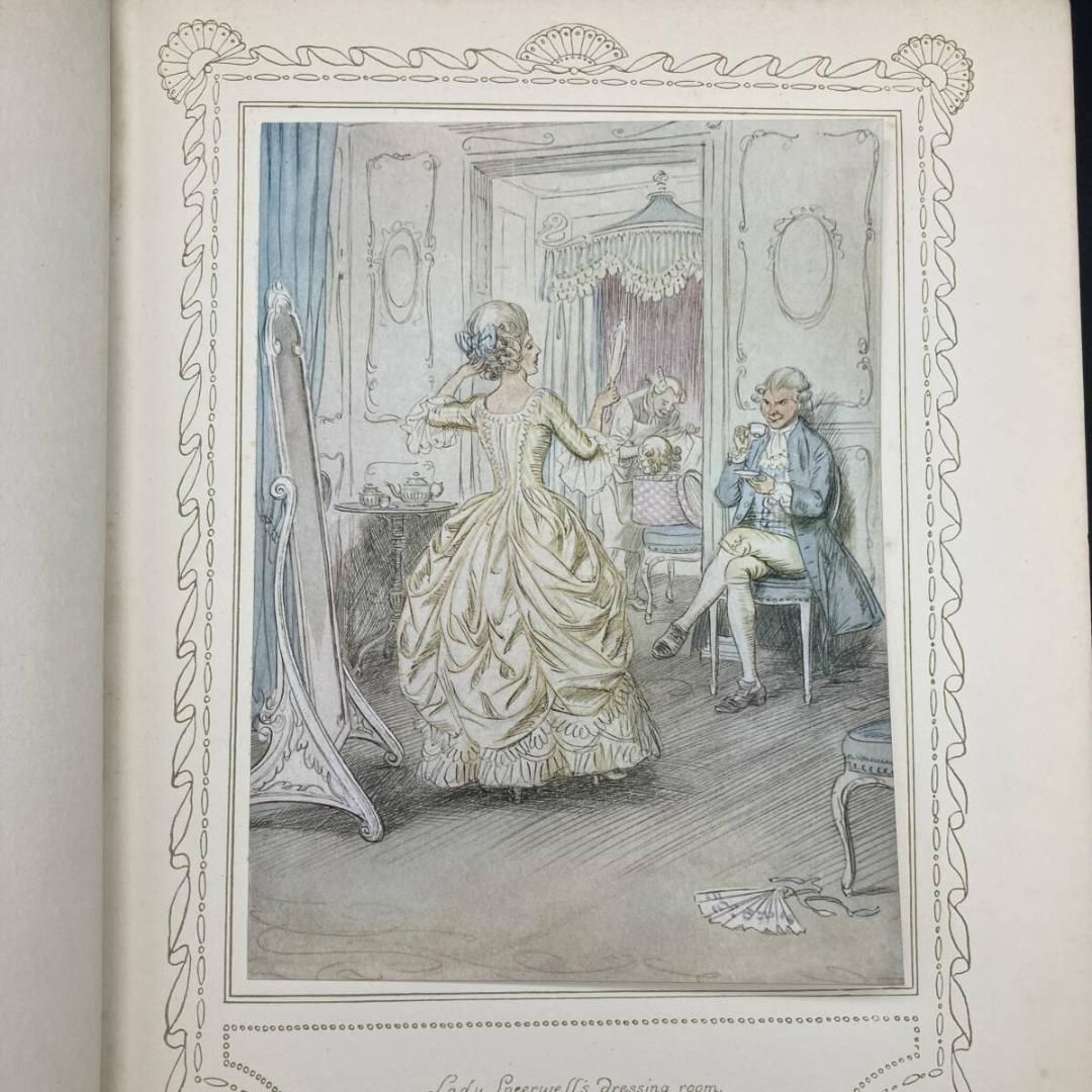 華挿絵本 1911年頃 ヒュー トムソン 挿絵 スクールオブスキャンダル 25葉 悪口学校 School of Scandal です 著 R.B.Sheridan 挿絵 H.Thomson POP_KOS