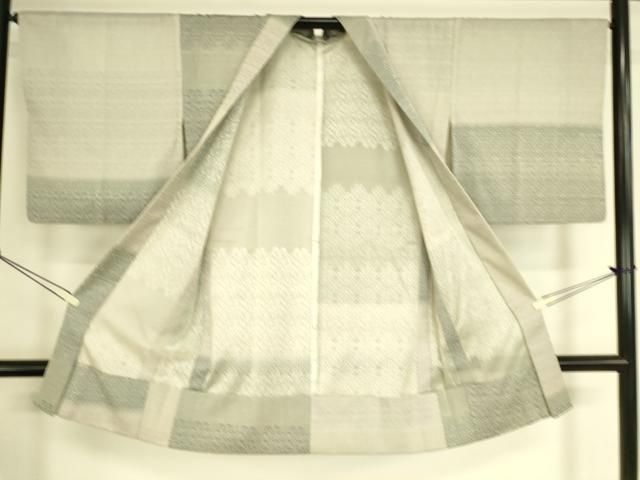 平和屋着物▽長羽織 スリーシーズン 春夏秋 塵除け 花唐草文 正絹 逸品  