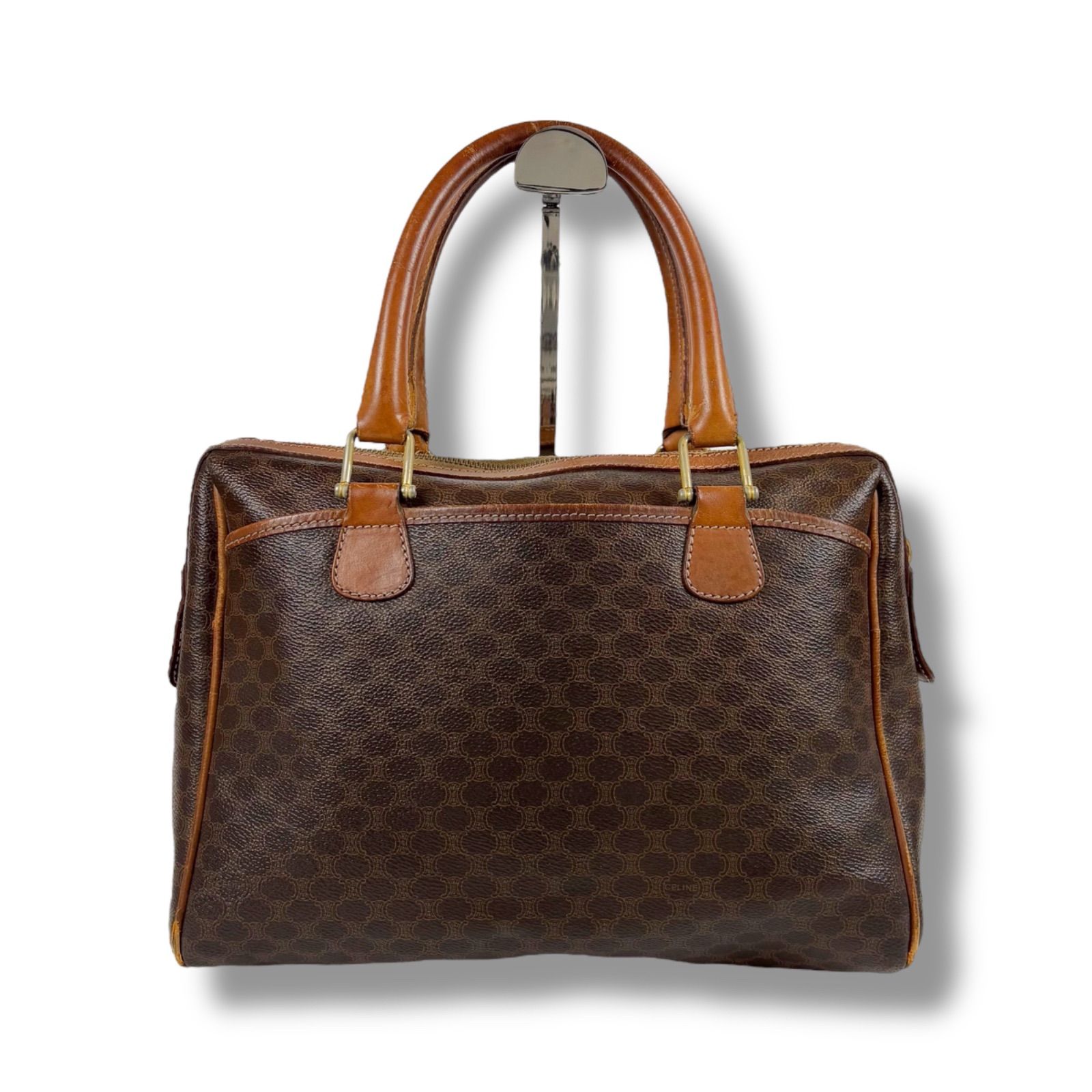 CELINE セリーヌ トートバッグ A4収納 マカダム トリオンフ ブラウン