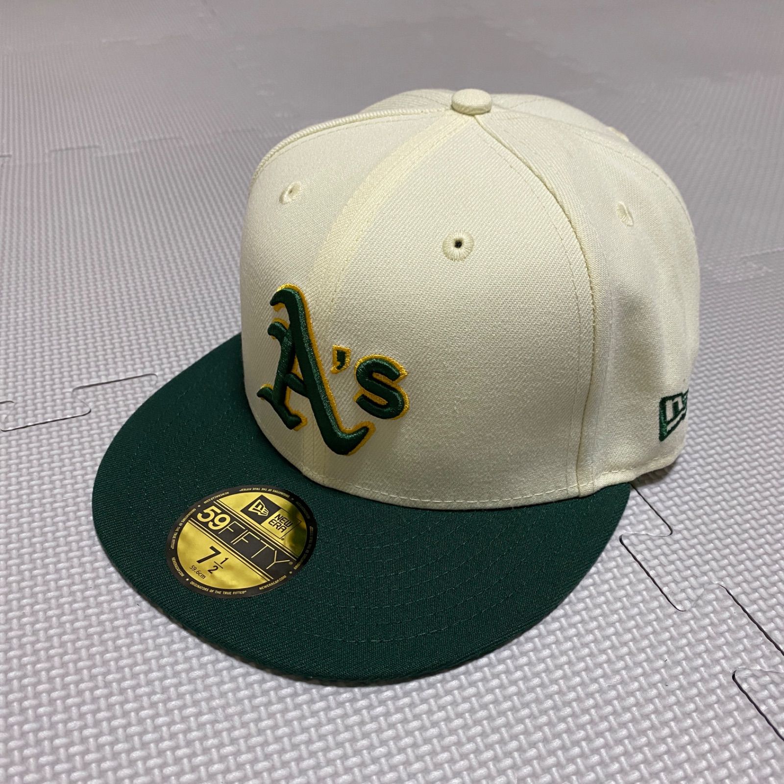 NEWERA》ニューエラ オークランド アスレチックス 59FIFTY 2トーン キャップ オフホワイト グリーン 7 1/2 - メルカリ