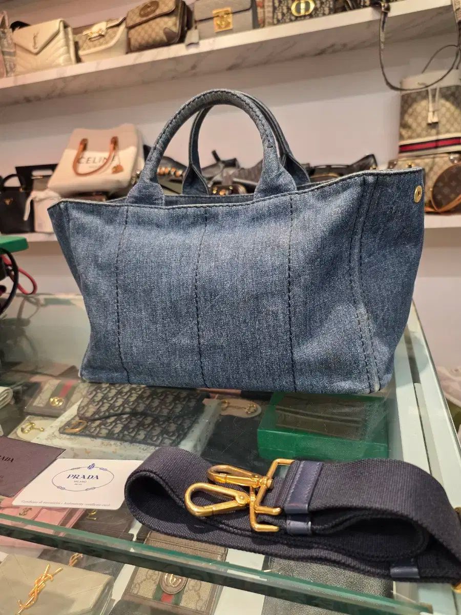 B2642B PRADA(プラダ) デニム カナパ トートバッグ ショルダー
