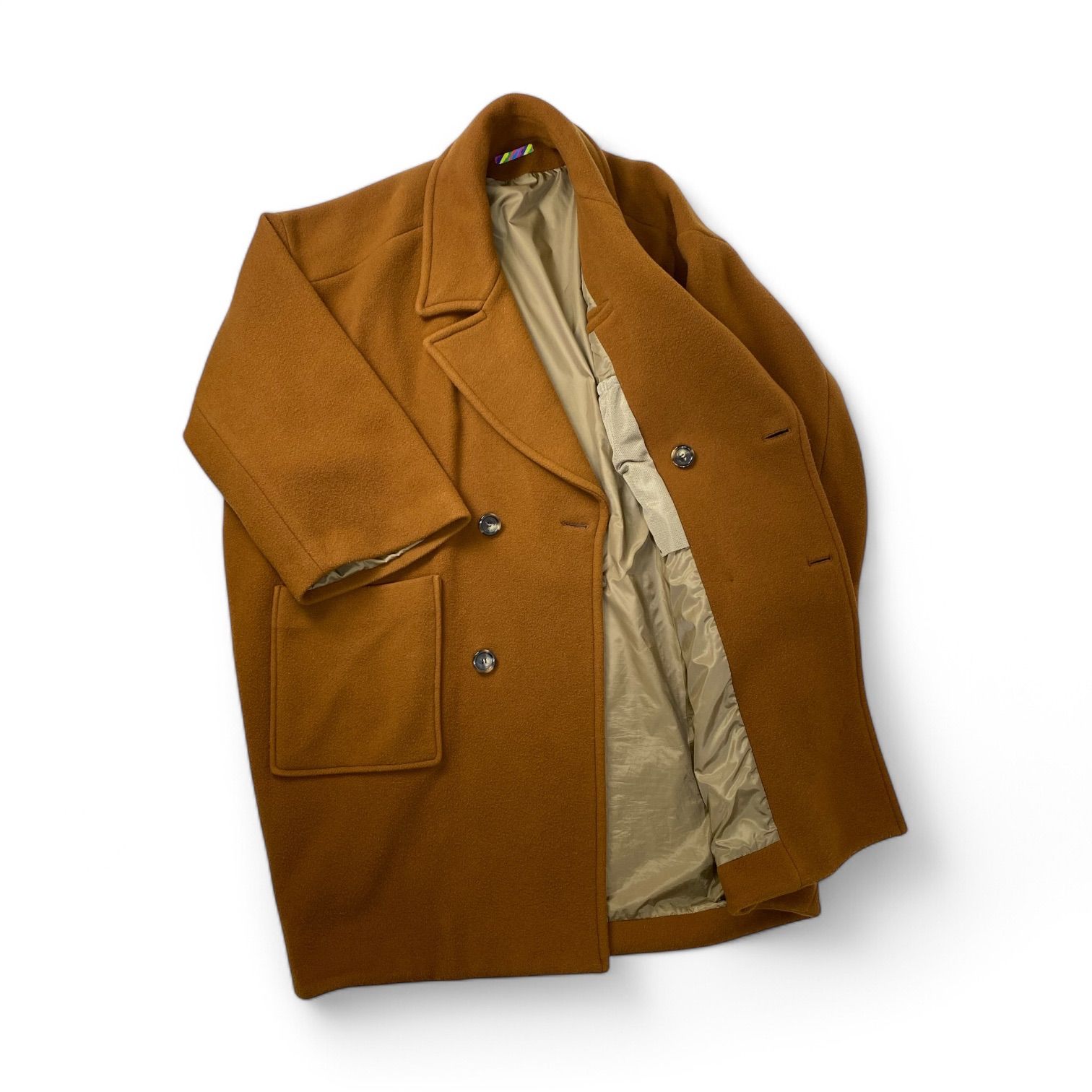 is-ness イズネス BIG COAT メルトン ビッグシルエット コート SIZE：L 