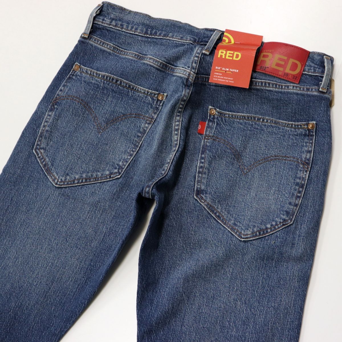 Levi's リーバイス レッド デニム シャツ フルジップ 古着 シャツ