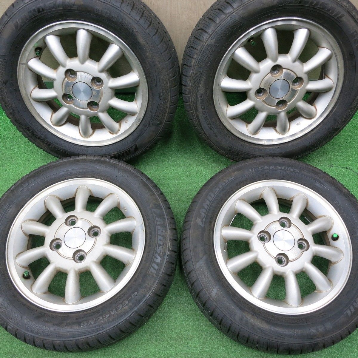 送料無料] バリ溝！23年！ほぼ10分☆スズキ ラパン 純正 155/65R13 