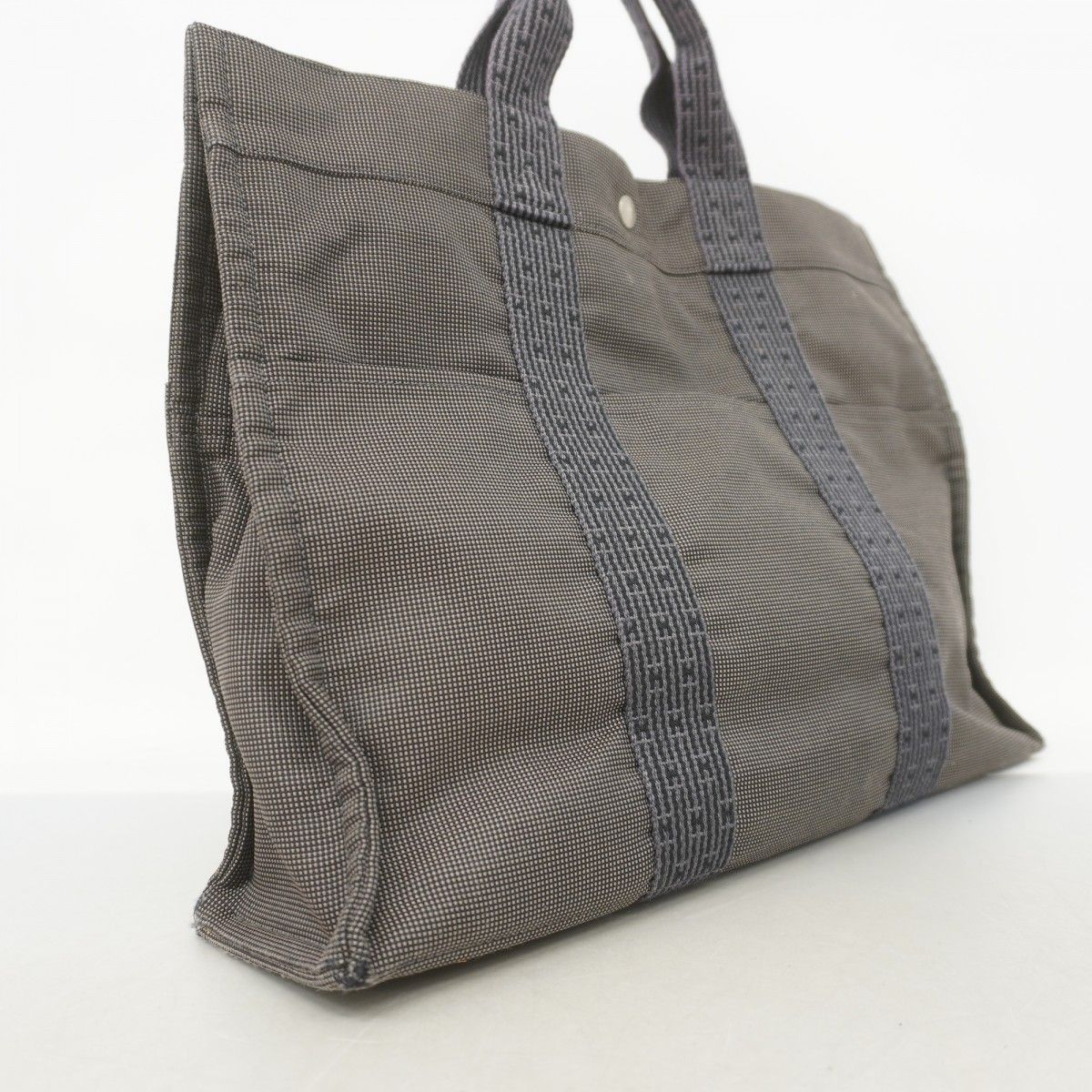 5hb0433-h】エルメス トートバッグ エールラインMM キャンバス グレー  