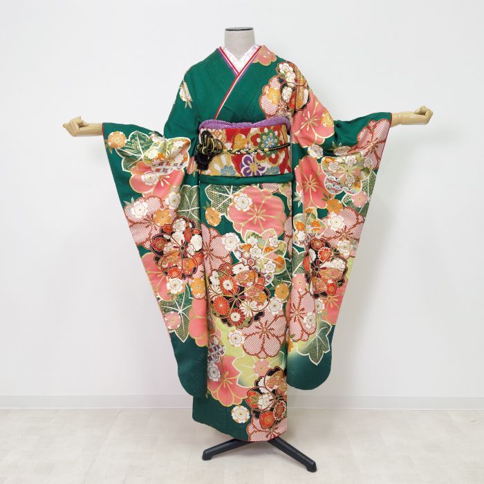 振袖 中古販売 フルセット | 緑 成人式 振り袖 中古 販売 中古 振袖 中古販売 フルセット | 緑 成人式 振り袖 中古 販売 中古