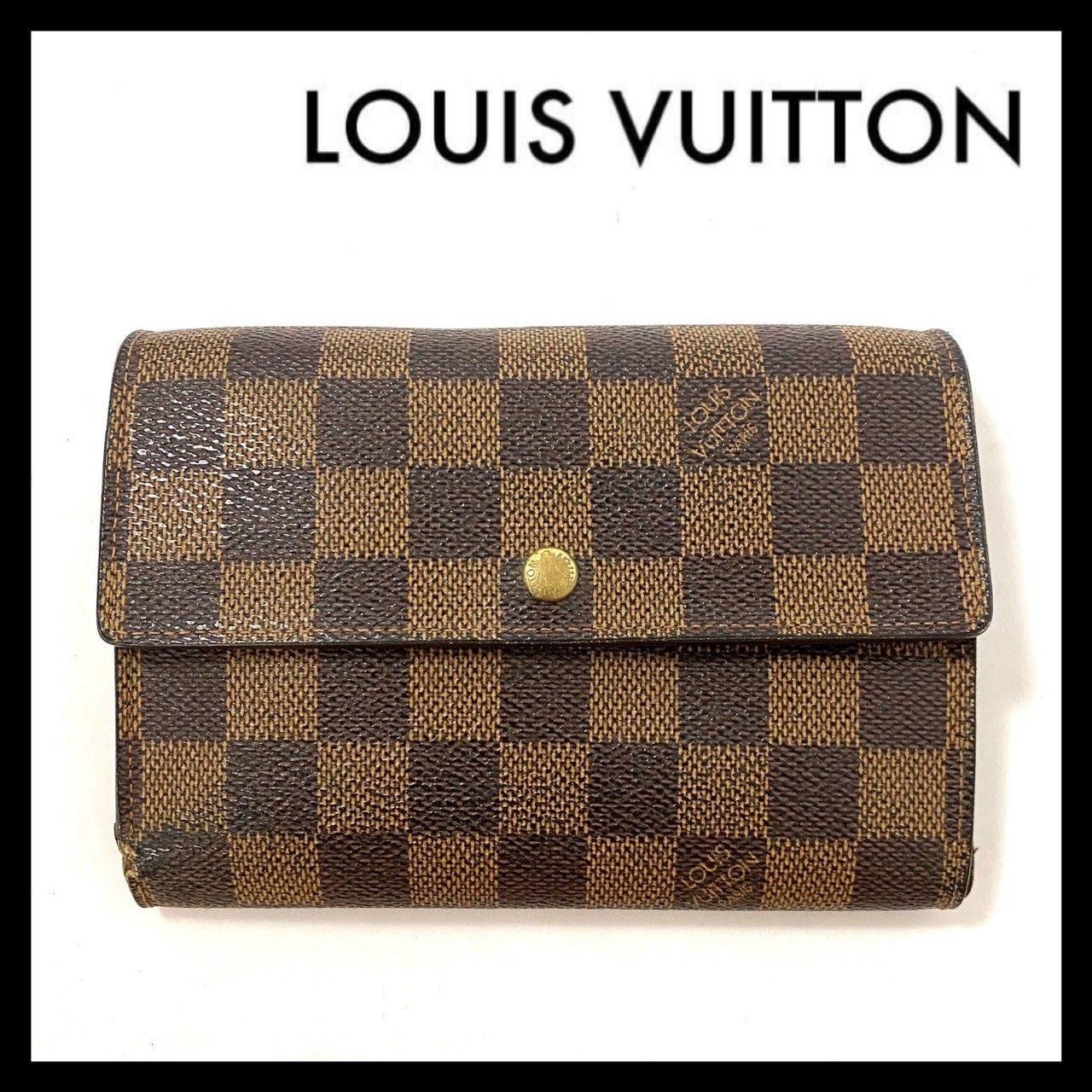 Y【LOUIS VUITTON】ポルトトレゾール エテュイ パピエ ダミエ