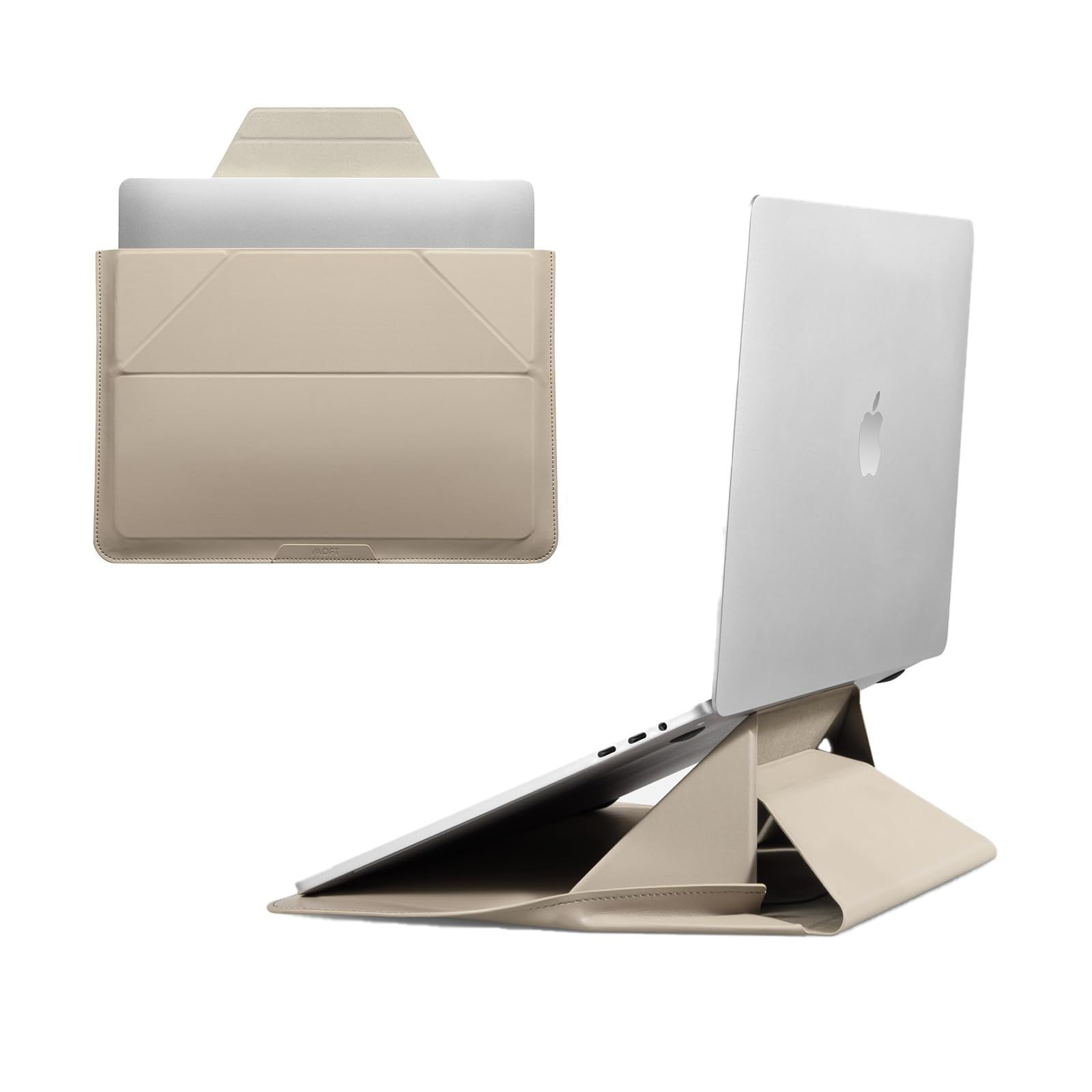 ノートパソコンケース ノートパソコンスタンド 多機能 ケース|スタンド兼用 ノートpcスタンド macbook air 最新開発 ノートpcケース 用ケース surface laptop用ケース MOFT 13.3インチ までのサイズに対応 ビーチホワ