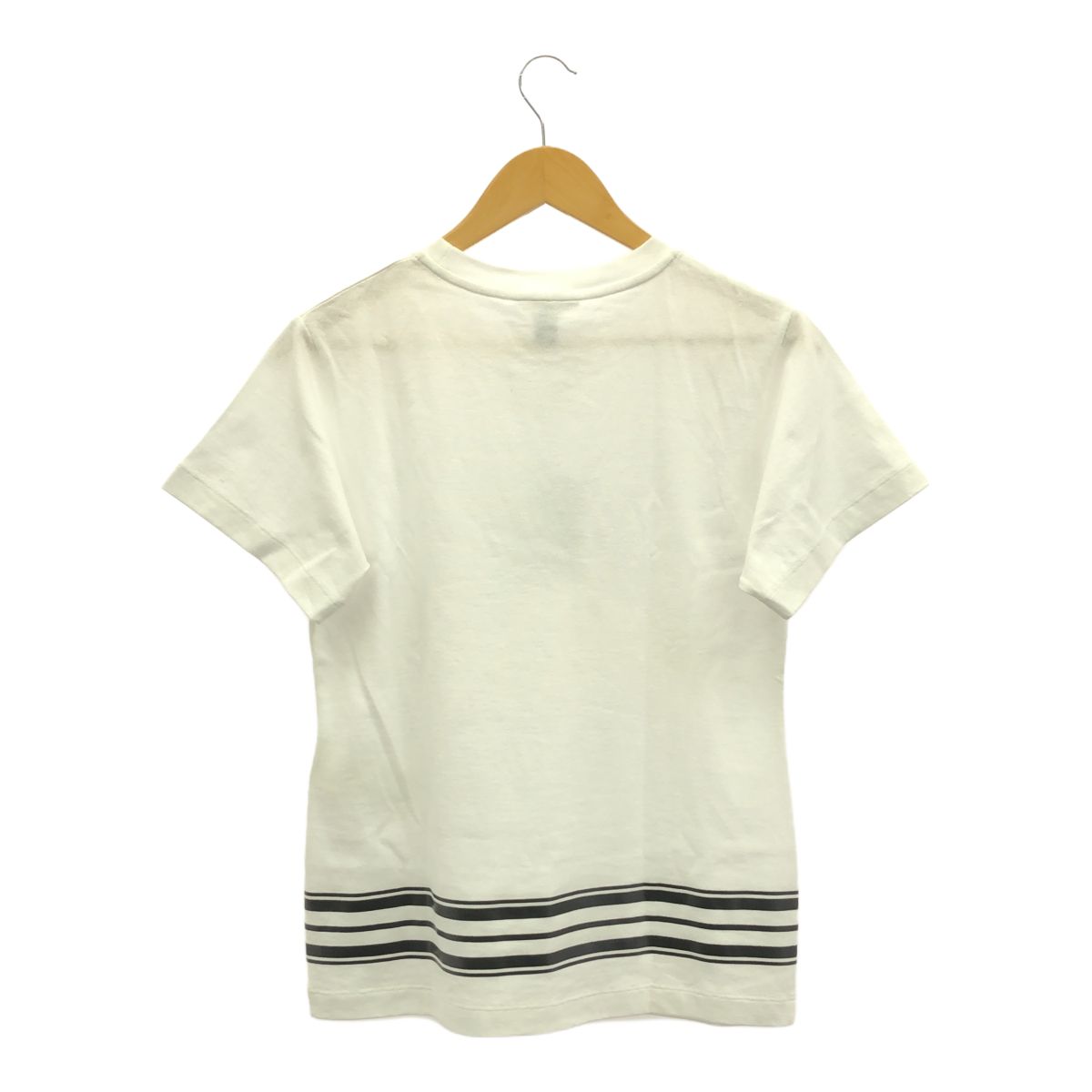 LOUIS VUITTON ルイヴィトン 白 チェーン付き LVストライプ クルーネック Tシャツ RW222J ブランド ファッション アパレル レディース Sサイズ 服 LOUIS VUITTON ルイヴィトン 白 チェーン付き LVストライプ