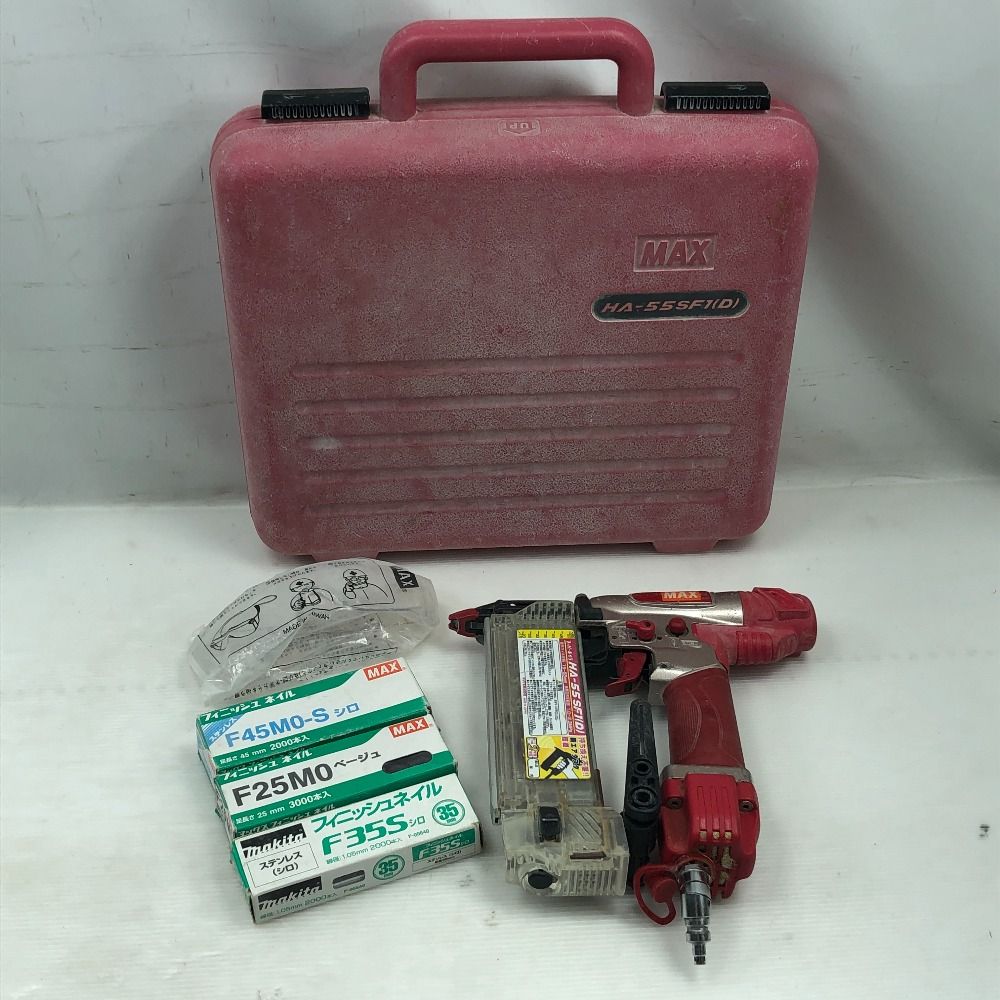 MAX マックス 工具 エアツール エアタッカ HA-55SF1 レッド