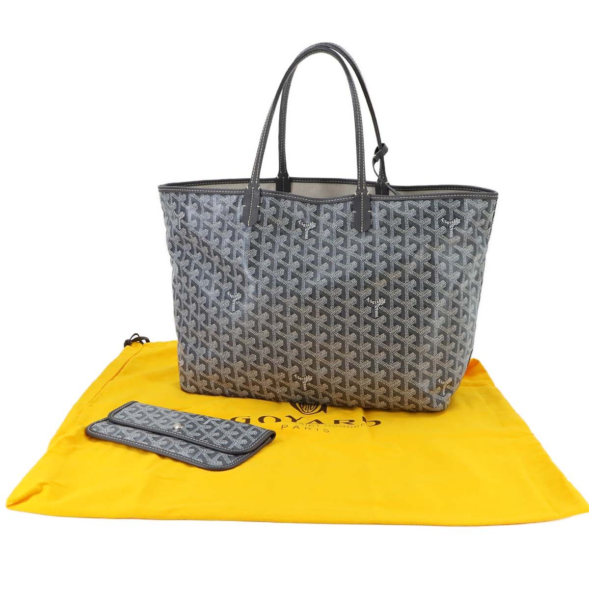 【新品】ゴヤール GOYARD トートバッグ サンルイ PMグレー ヘリンボーン 楽天市場】ゴヤール サンルイPM グレー トート バッグ ポーチ