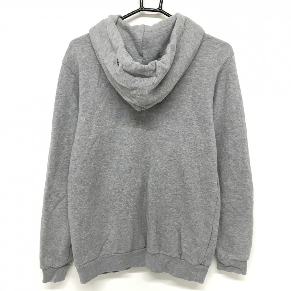 パーリーゲイツ スウェットジップパーカー グレー×黒 コットン100% メンズ 4 M ゴルフウェア PEARLY GATES