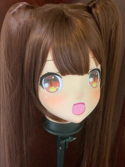 ハーフマスク カツラ付き Dタイプ ドール ヘッドロリータ人形