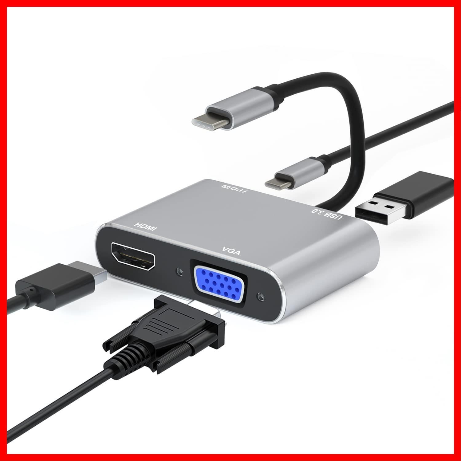 新着商品】USB Type C to HDMI VGA 変換【2023 アップグレード】USB-C