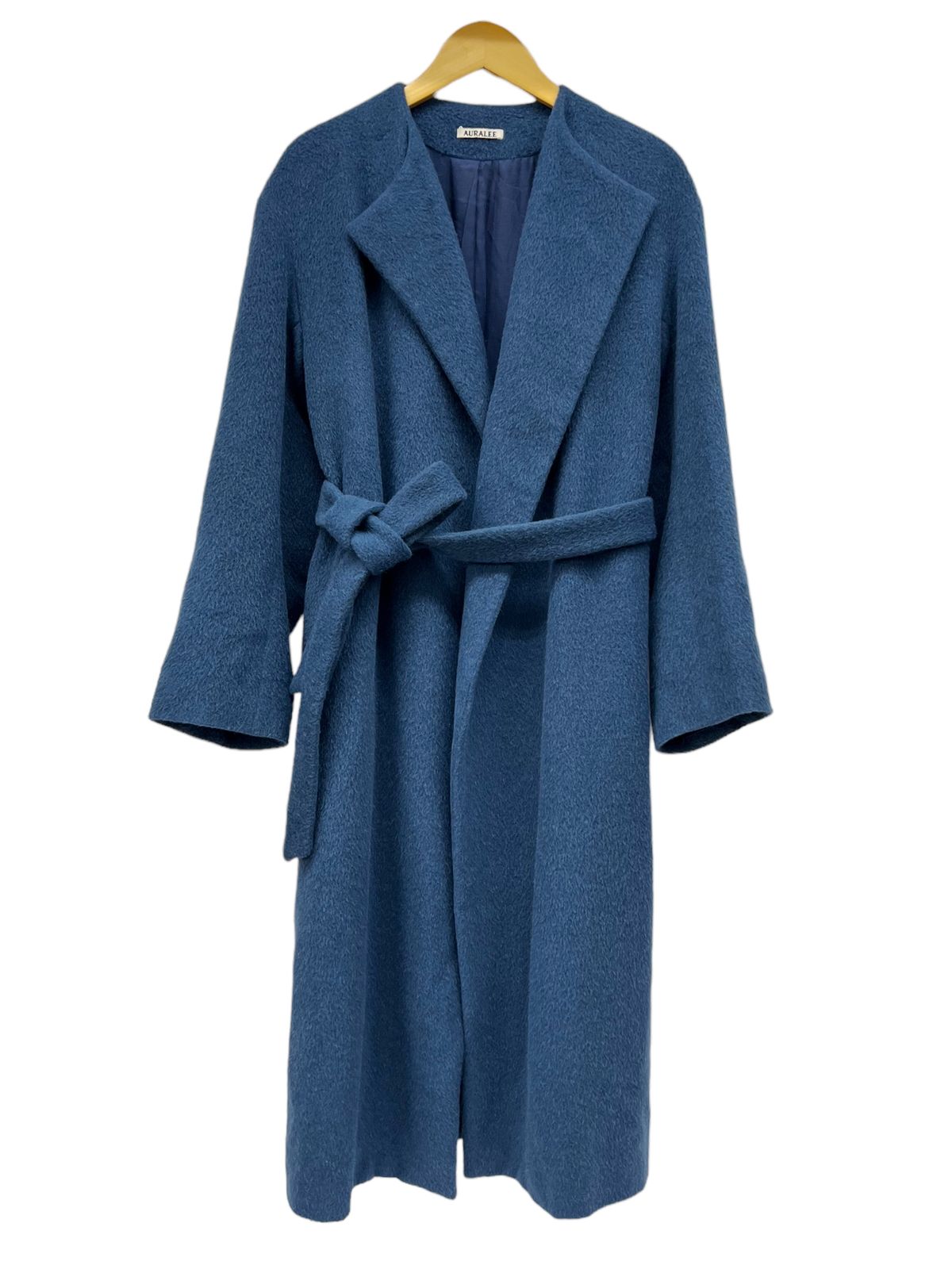 AURALEE オーラリー　ノーカラー　コート　ベビーアルパカ　サイズ0 AURALEE (オーラリー) ALPACA NO COLLAR COAT ベビーアルパカ ノー