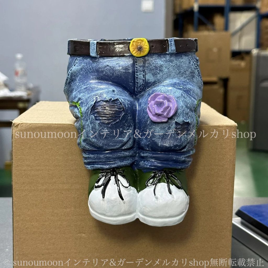 パンツ 雑貨 プランター ガーデンインテリア 植木鉢 ズボン ガーデン ユニーク ガーデニング 4-7 庭の装飾 インテリア ガーデン雑貨 樹脂 ポップ フラワーポット おしゃれ お洒落 かわいい 鉢植え