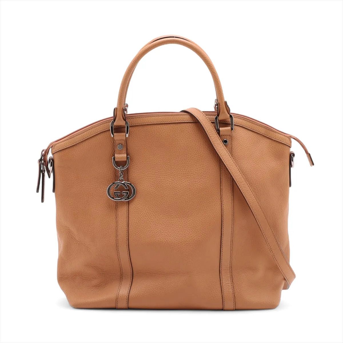 極美品】グッチ スーキー ハンドバッグ インターロッキング GG シマ A4可