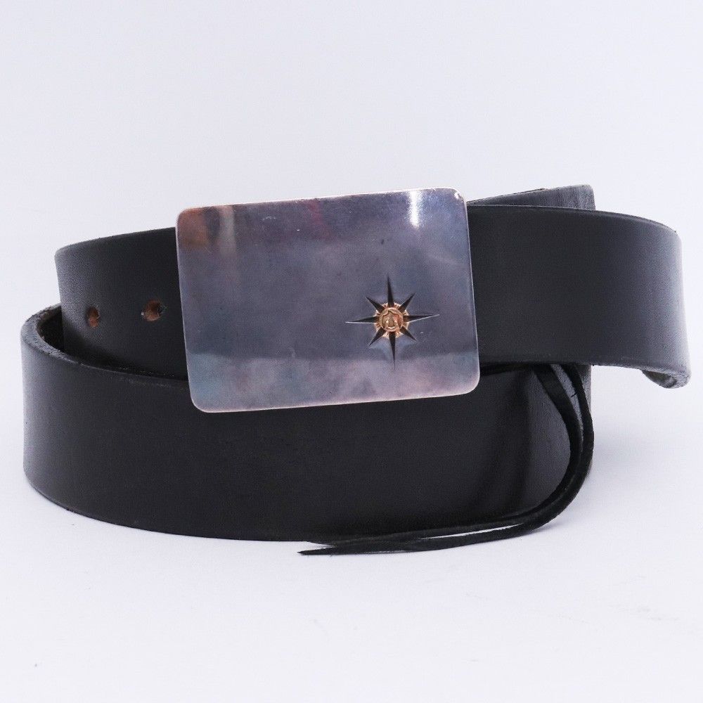 TARO WASHIMI バックル レザーベルト オーダー品 シルバー ブラック