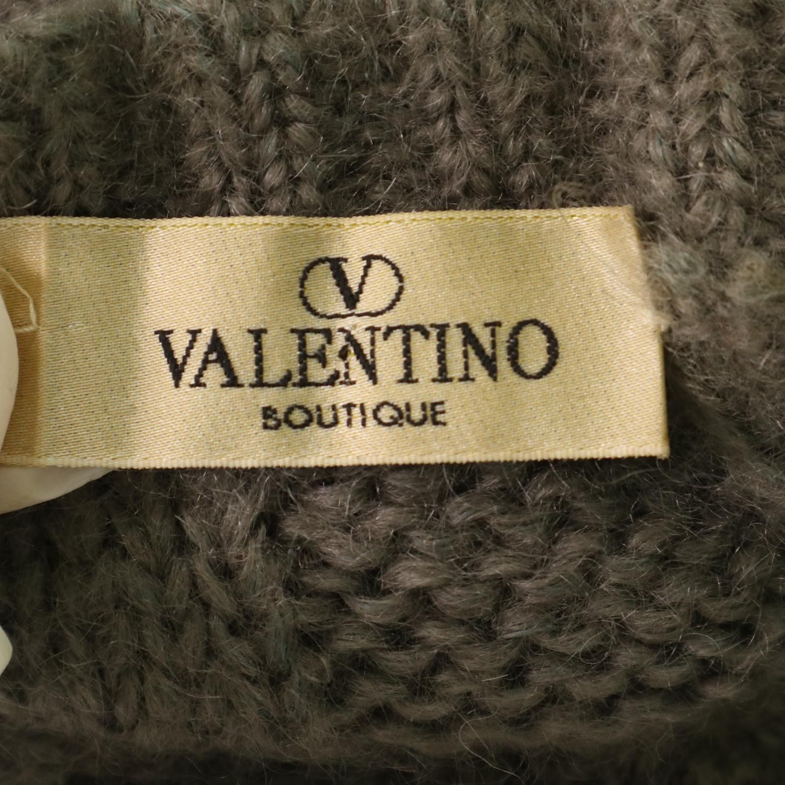 00年代 VALENTINO ヴァレンティノ モヘア混 ケーブルニット セーター 