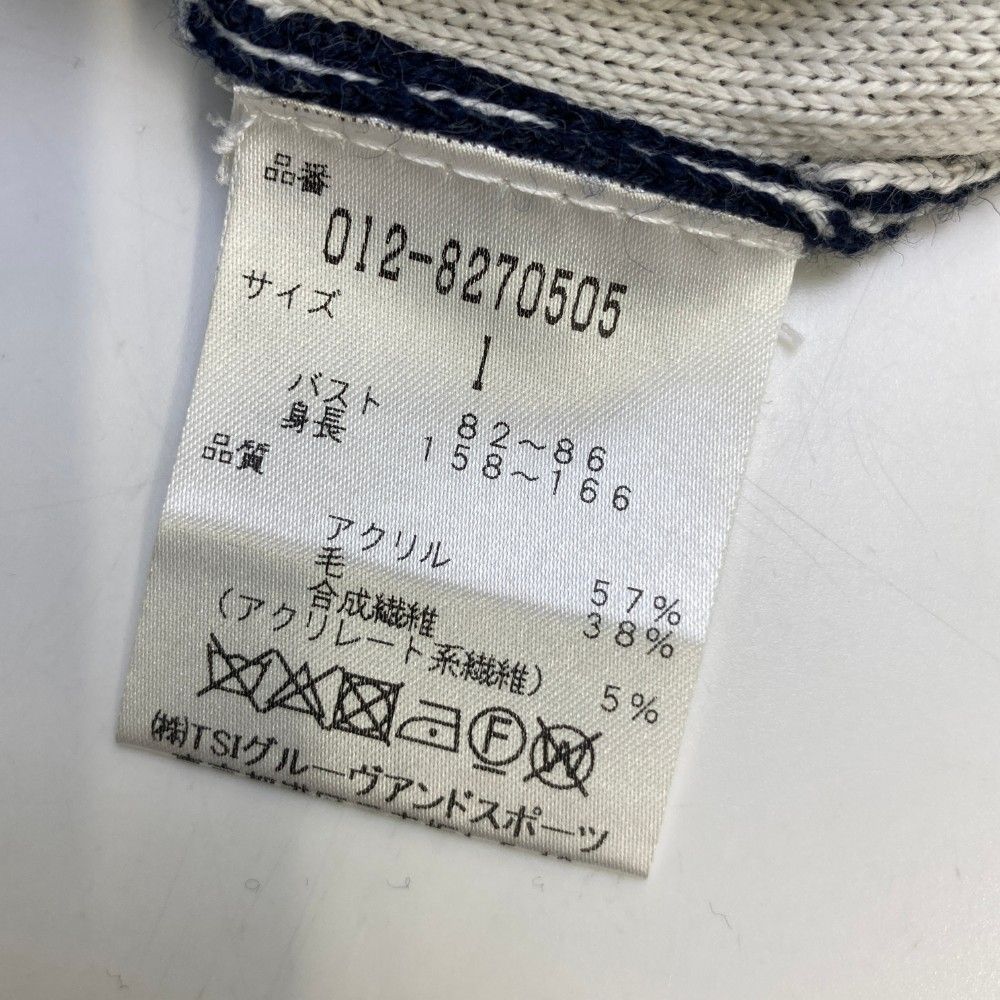 サイズ：1 NEW BALANCE GOLF ニューバランス  ウール混 ニット セーター 総柄 ネイビー系 [240101422062] ゴルフウェア レディース ストスト サイズ：1 NEW BALANCE GOLF ニューバランス ウール混 ニット