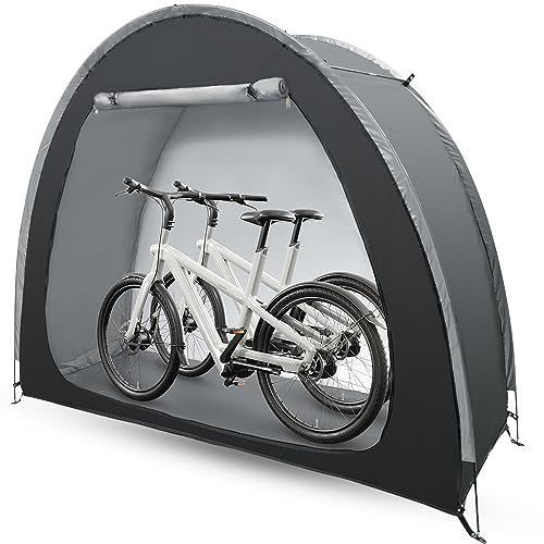 ブラック MOEM 自転車テント バイクガレージ 省スペースの自転車置き場