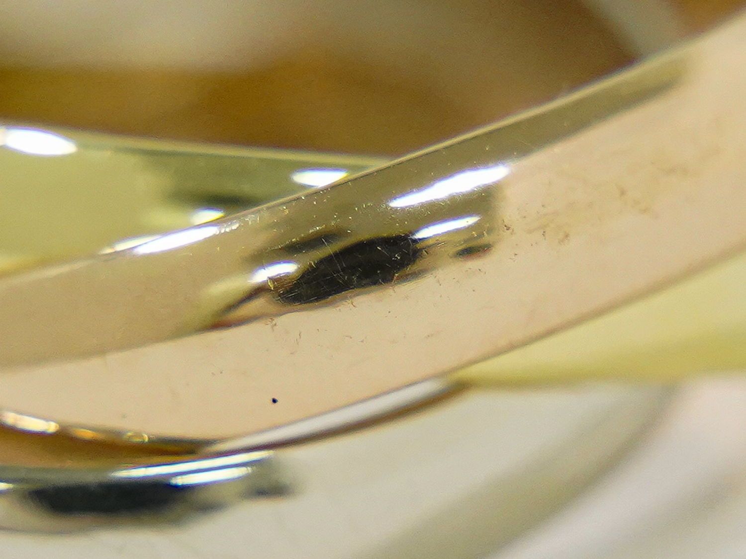 本物 カルティエ Cartier トリニティ 750 YG PG WG リング 指輪 52  