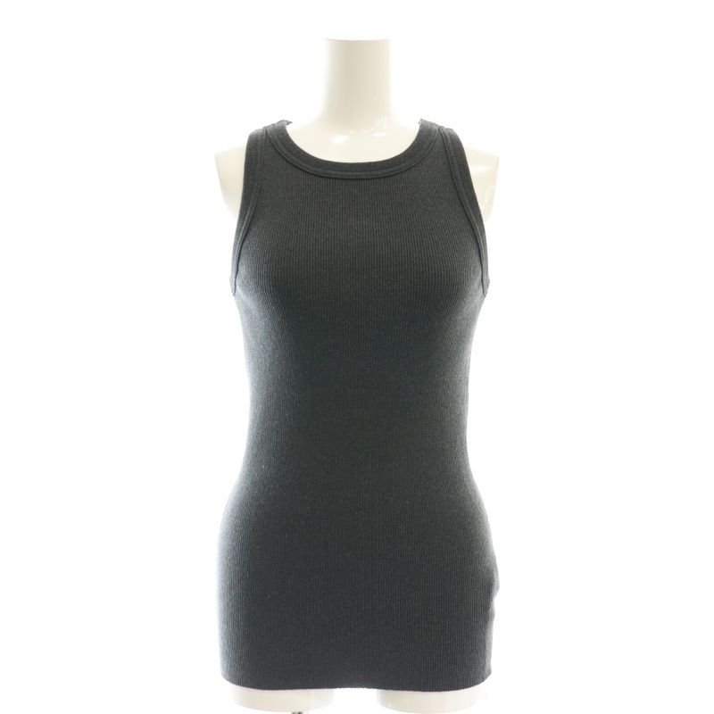 ミューズ ドゥーズィエム クラス MUSE de Deuxieme Classe LOREL RIB タンクトップ クルーネック F グレー 22070500401010 |AT OS