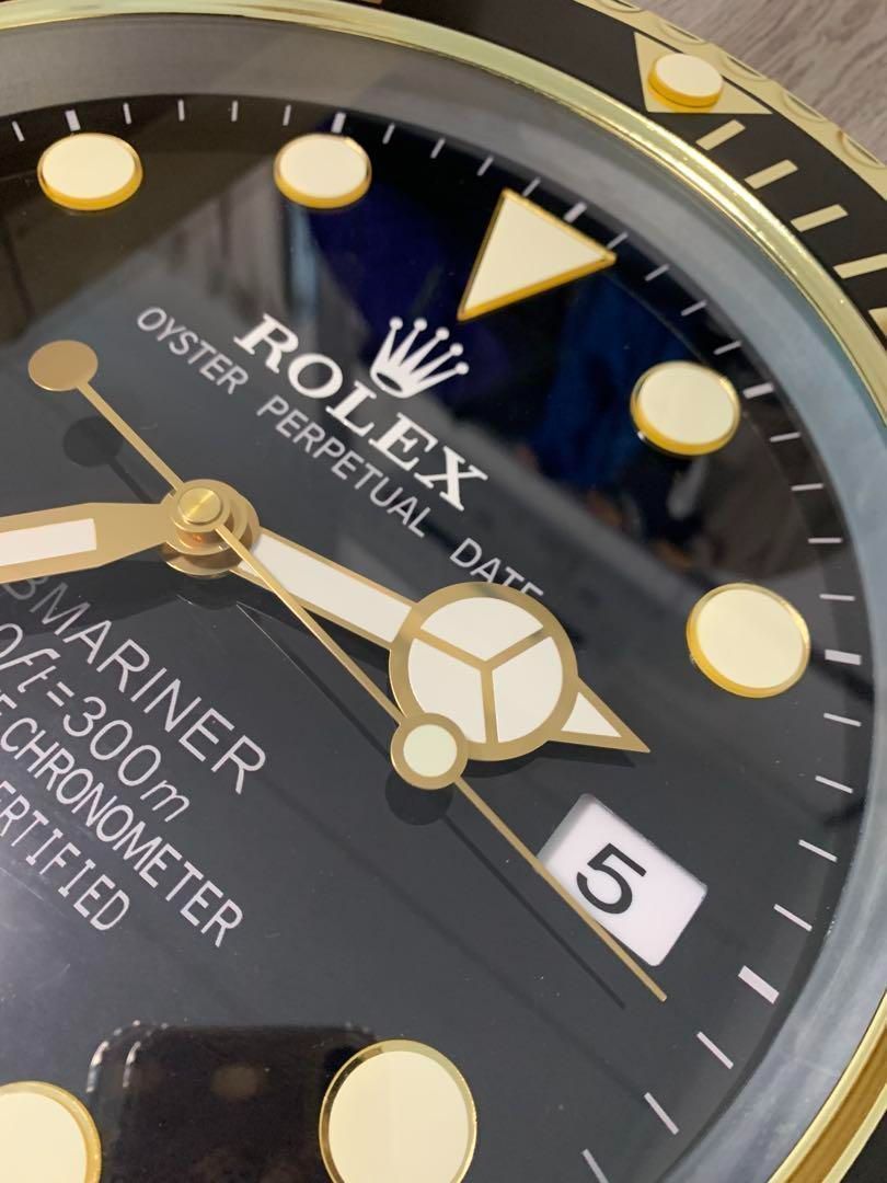 海外販促品 新品 ROLEX掛け時計 サブマリーナ　ブラック 壁掛け ロレックス ROLEX 掛け時計 サブマリーナブラック - メルカリ