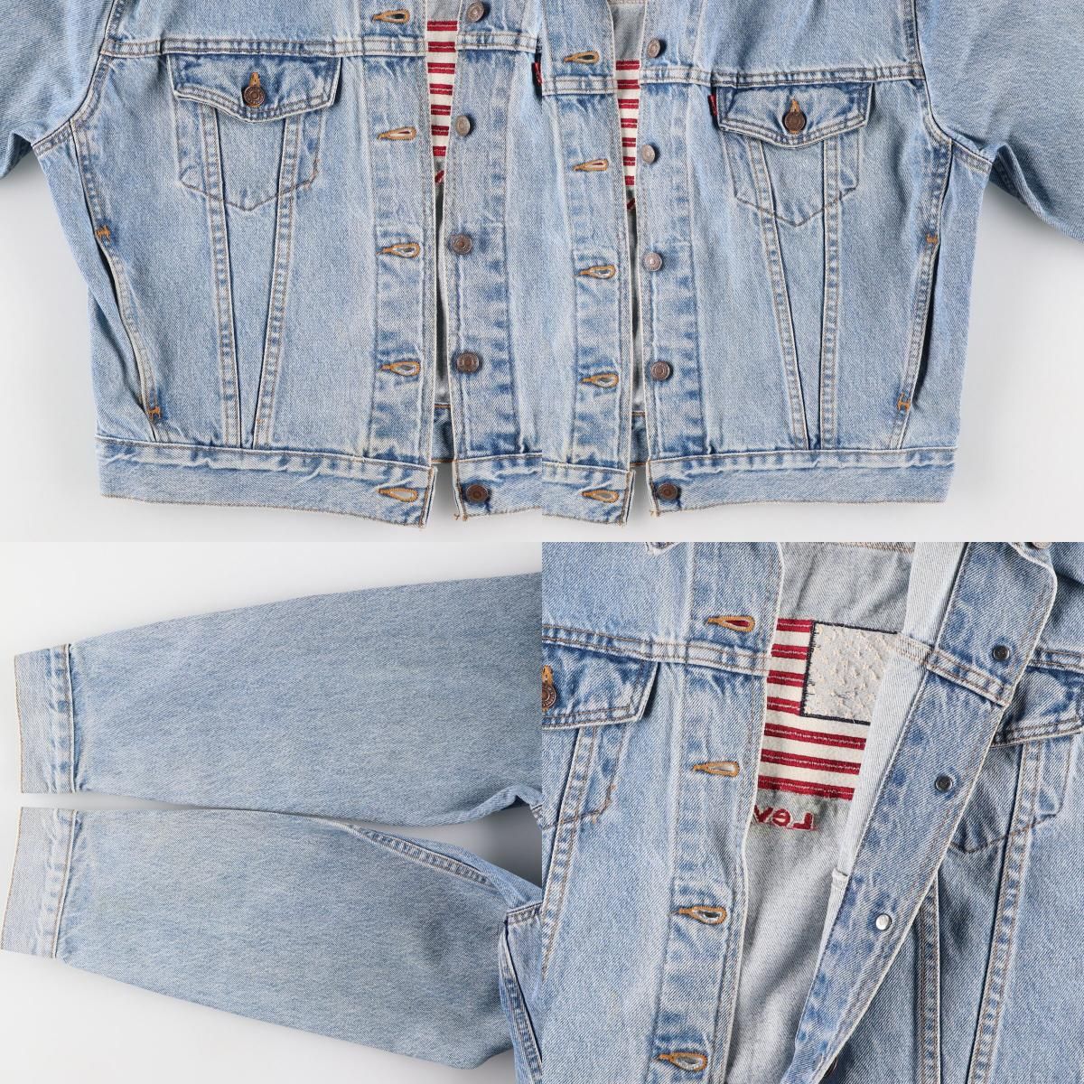 古着 90年代 リーバイス Levi's 星条旗柄 デニムジャケット G
