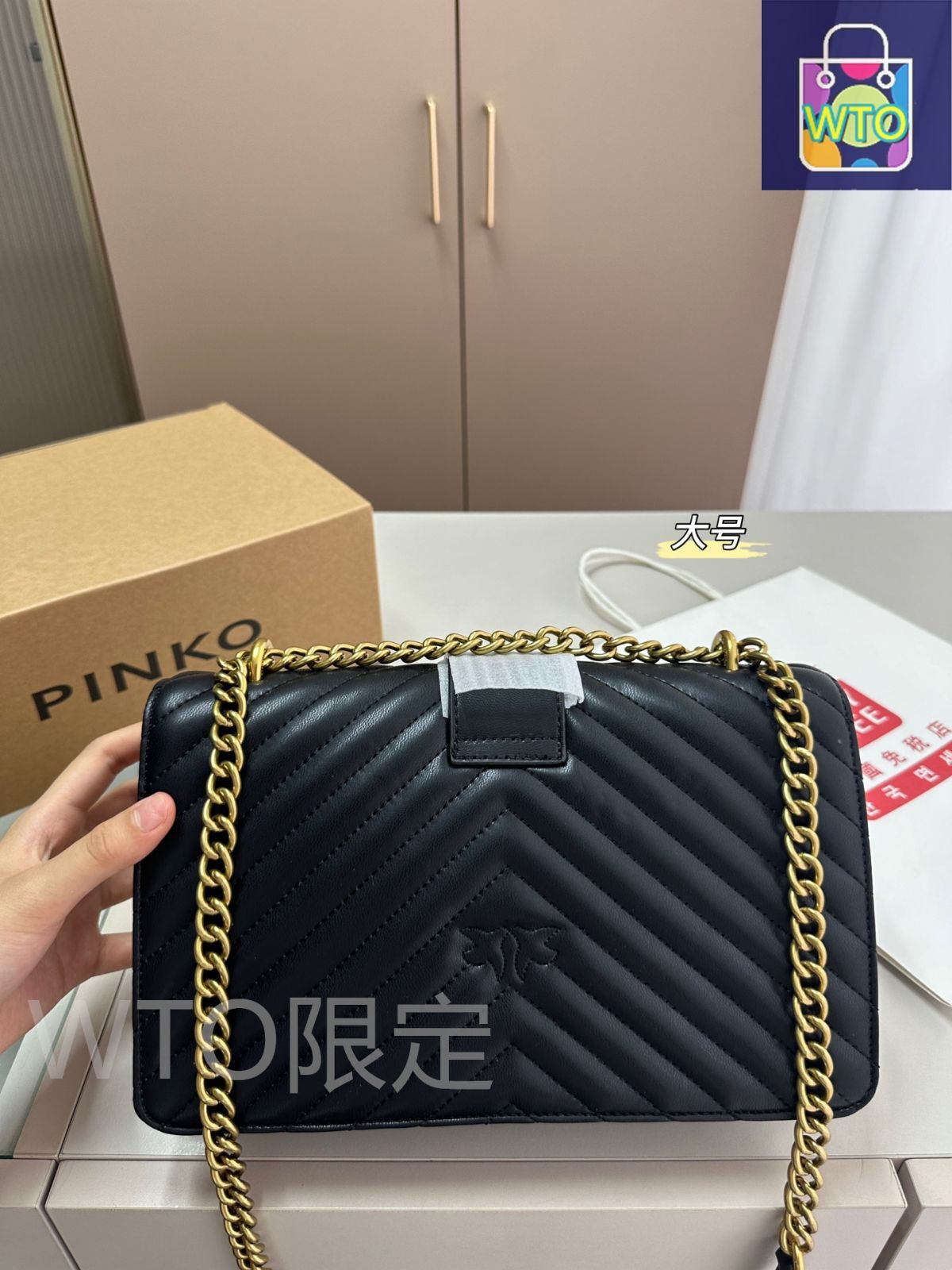 今日 PINKO 新モデル スワロウ チェーンバッグ 送料無料 在庫 セール価格 -WTO輸入1