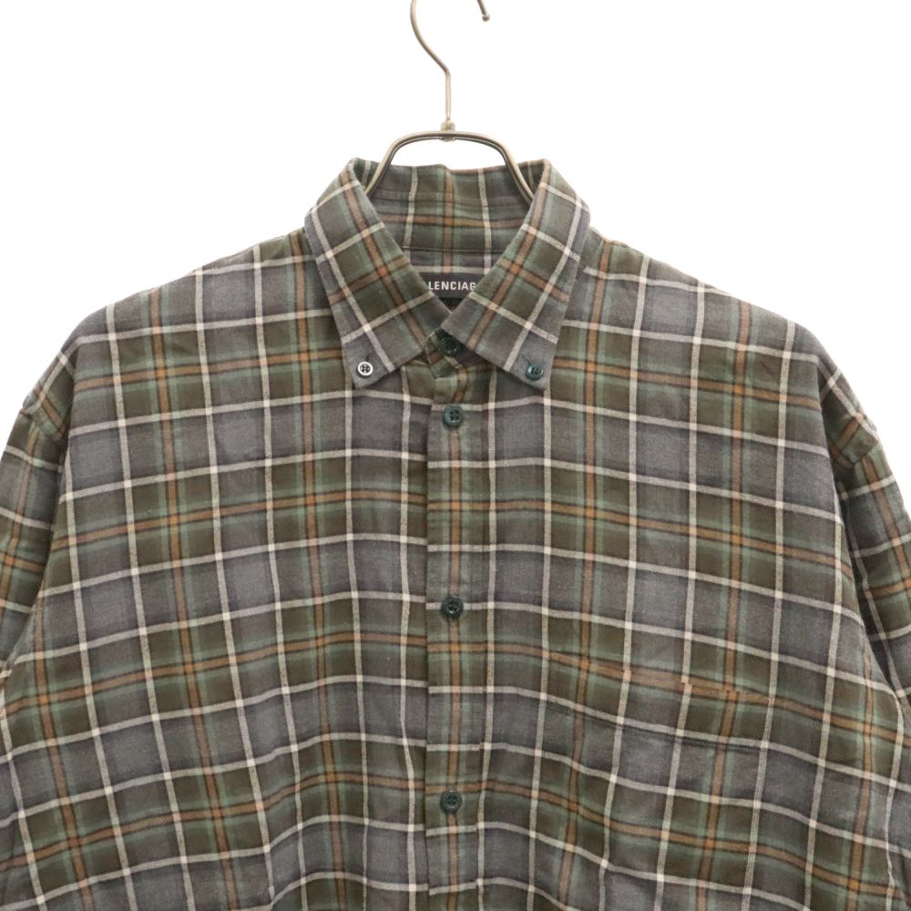 バレンシアガ　シャツ BALENCIAGA (バレンシアガ) 18SS Logo Back Oversize Button Up