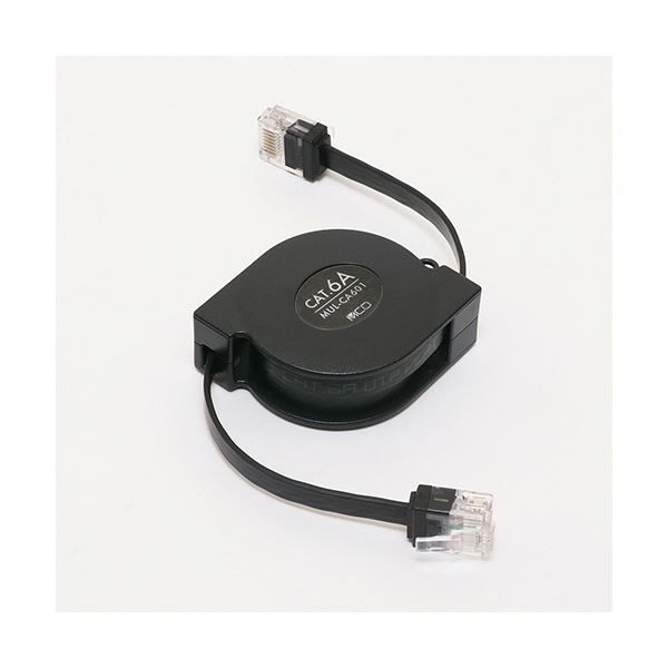 ナカバヤシ ミヨシカテゴリー6A巻き取りLANケーブル