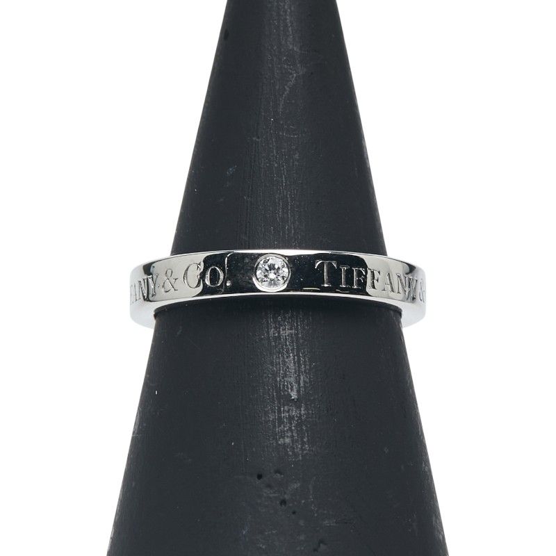 ティファニー バンド 3Pダイヤ Pt950 プラチナ レディース TIFFANY-Co. 1-0237506