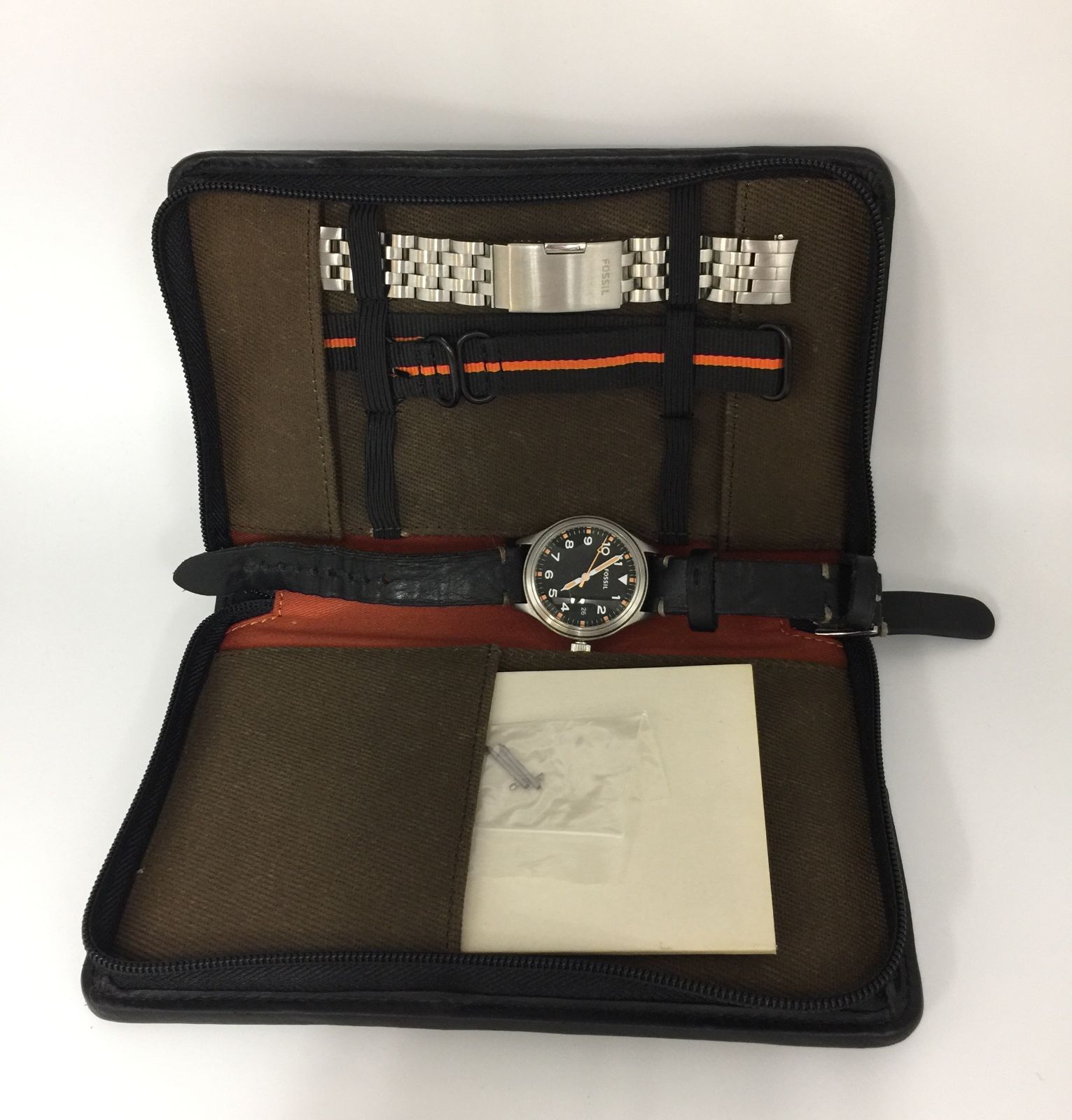 FOSSIL フォッシル LE1012 腕時計 ブラック オレンジ ホワイト （ME79 