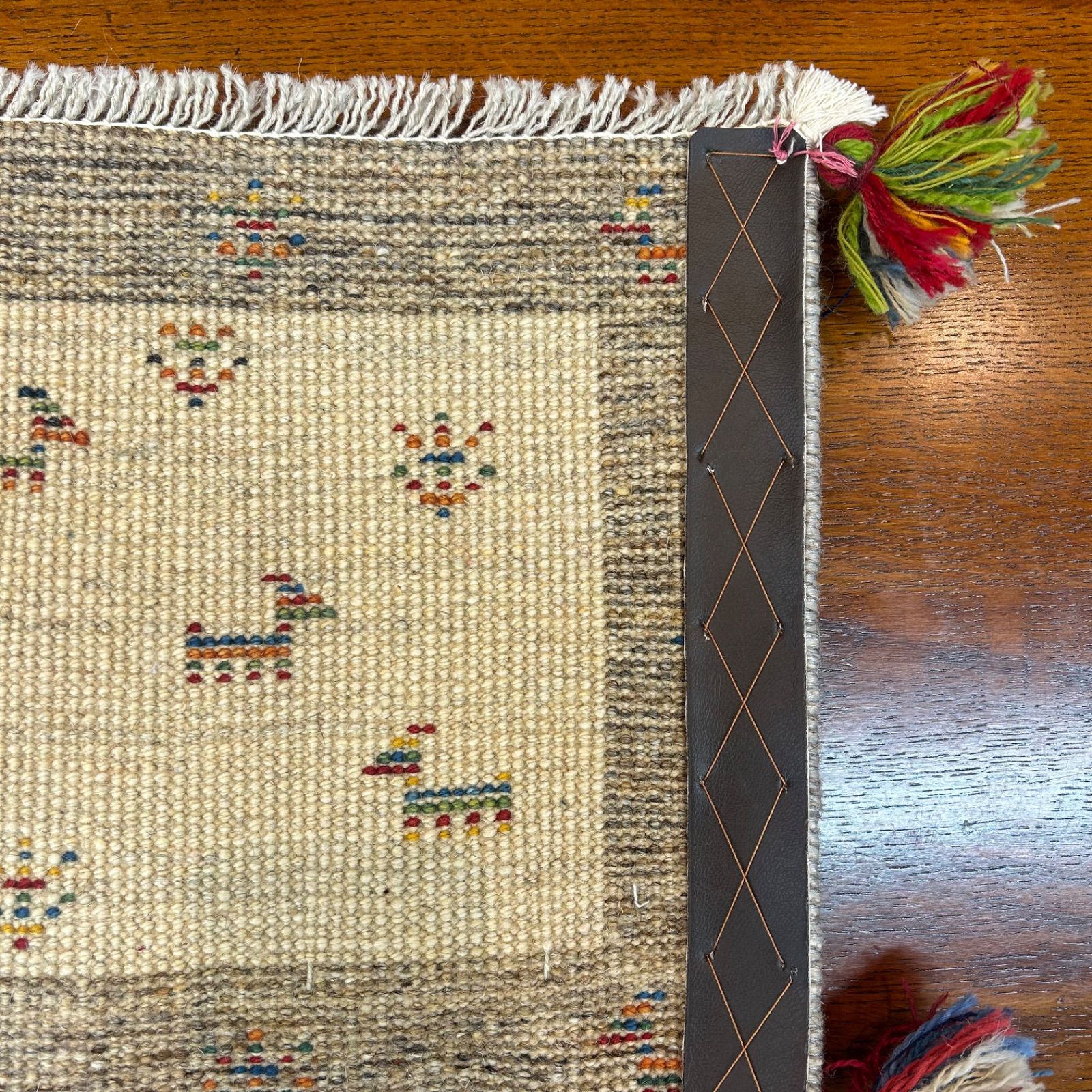 ギャッベクッションカバー クッション付き イラン シラーズ手織り